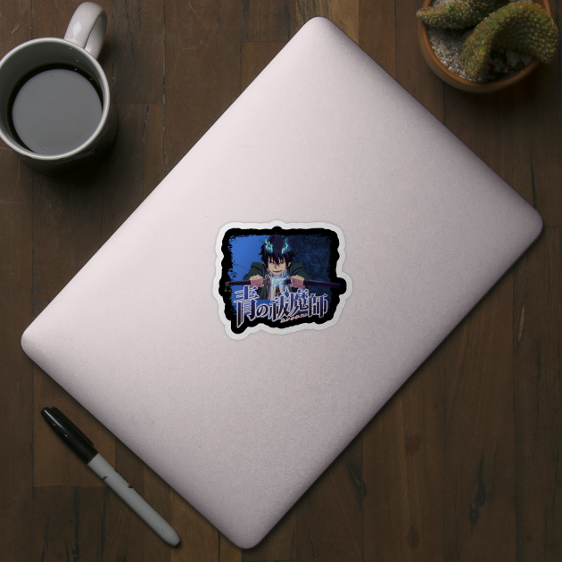 Blue Exorcist Rin Flames Art by Otaku Vibes